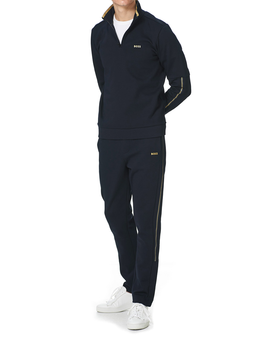 Herre | Trøjer | BOSS GREEN | BOSS Athleisure Sweat Half Zip Dark Blue