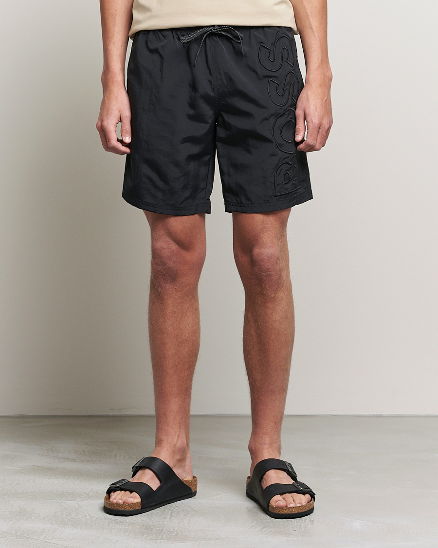 Herr | Snörade Badbyxor | BOSS BLACK | Whale Swimshorts Black