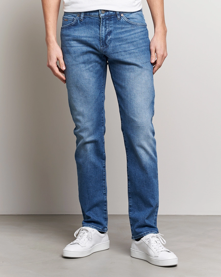 Herre | Blå jeans | BOSS ORANGE | Maine Regular Fit Stretch Jeans Bright Blue