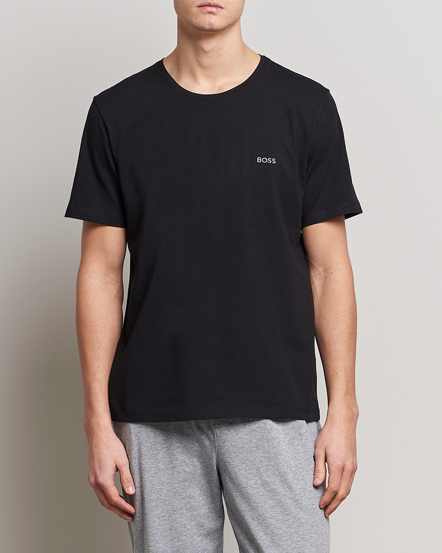 Herre | T-Shirts | BOSS BLACK | Loungewear Small Logo Tee Black