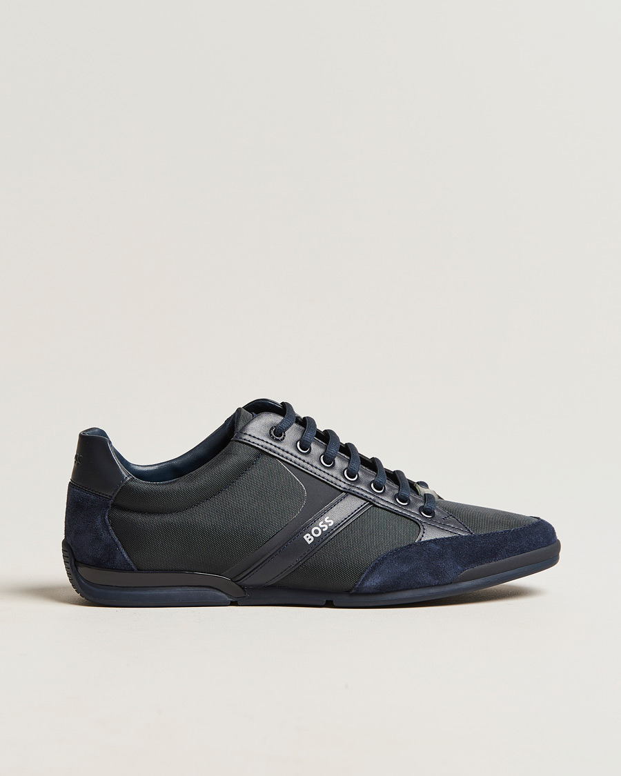 Herre | Saturn Low Sneaker Navy | BOSS GREEN | Saturn Low Sneaker Navy