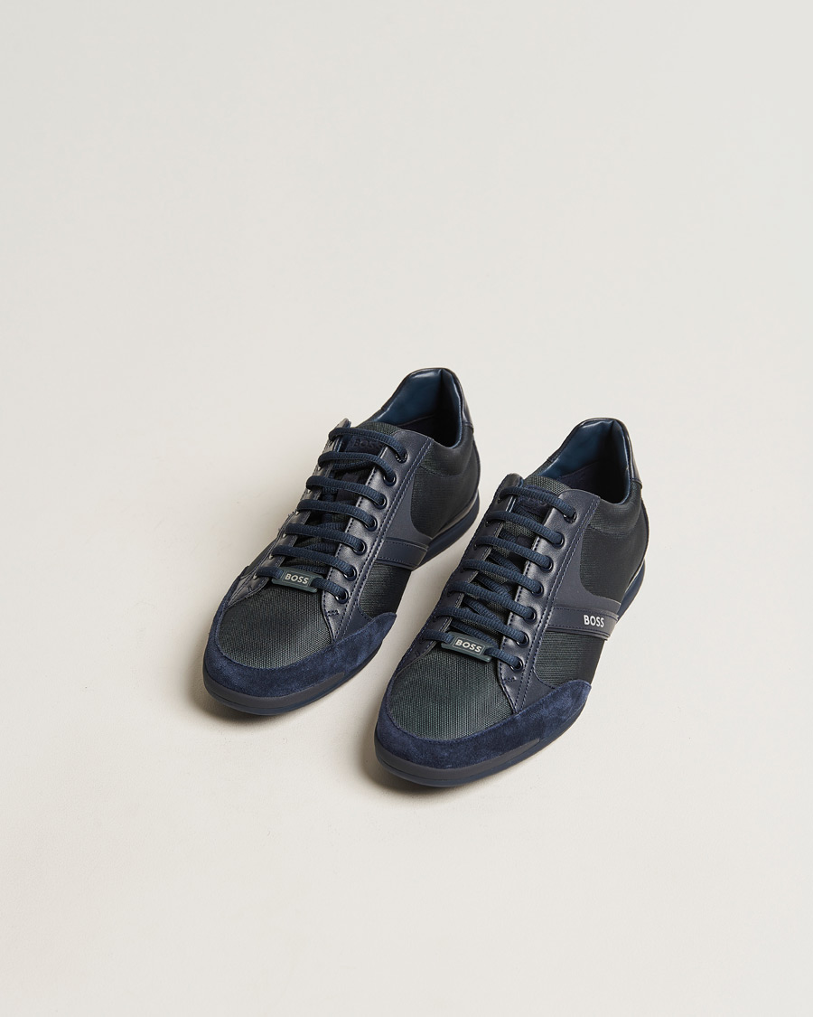 Herre | Sneakers med lavt skaft | BOSS GREEN | Saturn Low Sneaker Navy