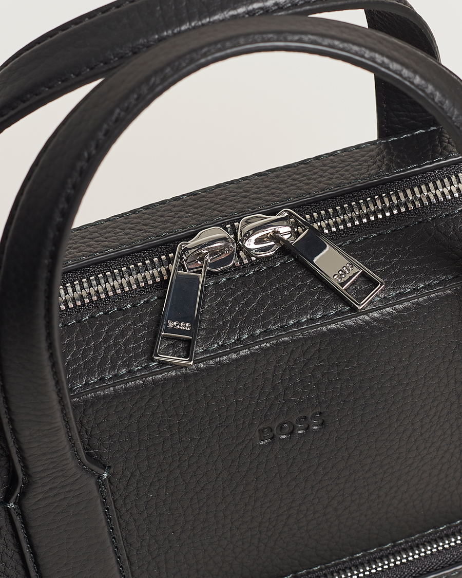 Herre | Tasker | BOSS BLACK | Crosstown Computer Leather Bag Black