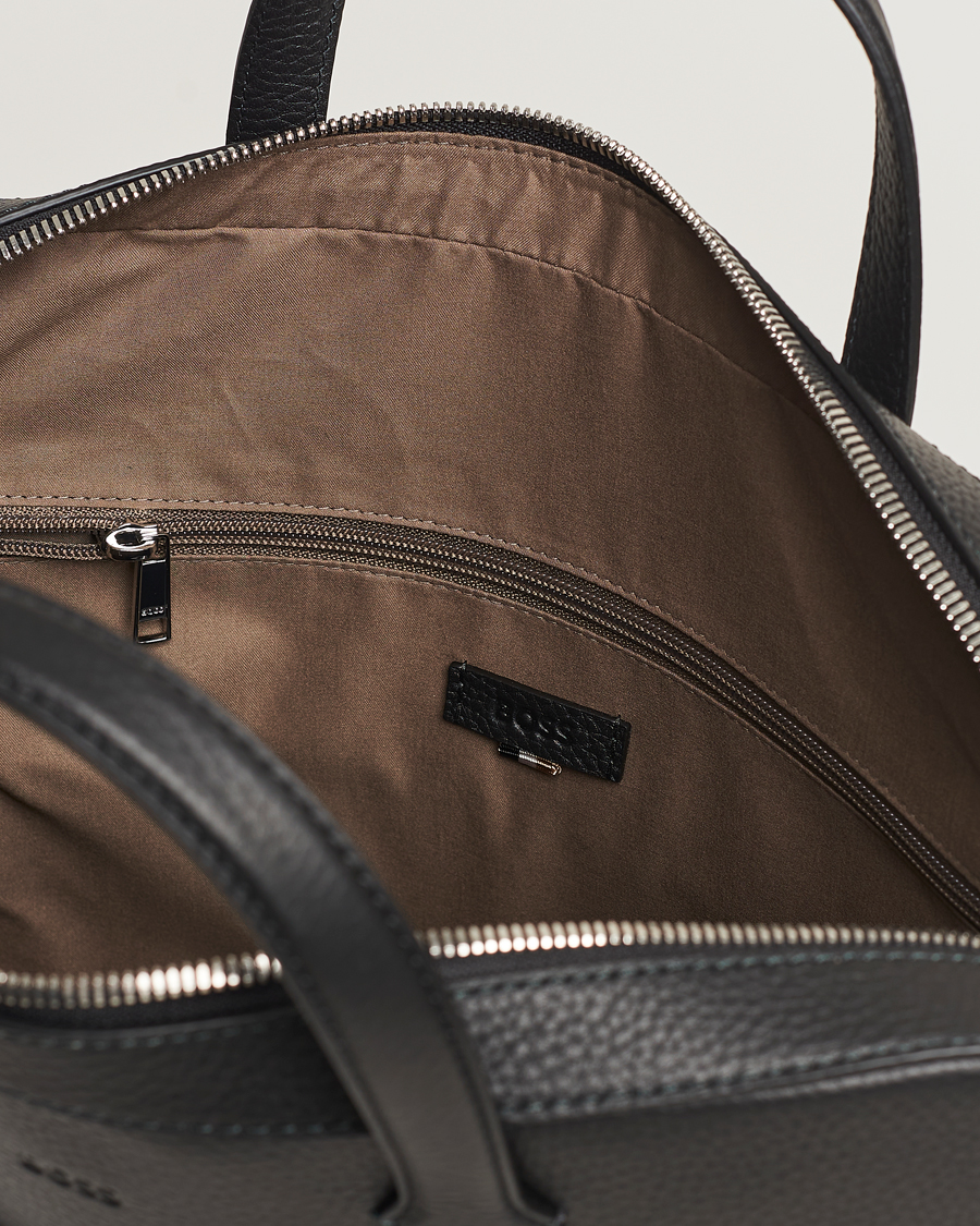 Herre | Tasker | BOSS BLACK | Crosstown Computer Leather Bag Black