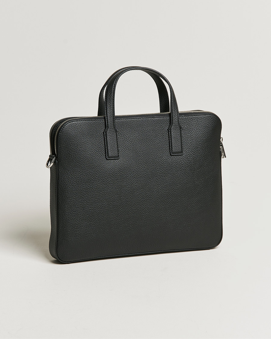 Herre | Tasker | BOSS BLACK | Crosstown Slim Computer Leather Bag Black
