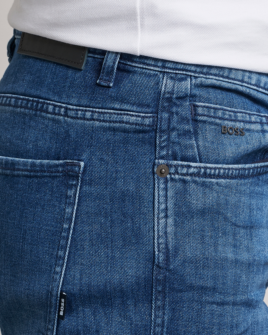 Herre | Jeans | BOSS BLACK | Delaware Slim Fit Stretch Jeans Medium Blue