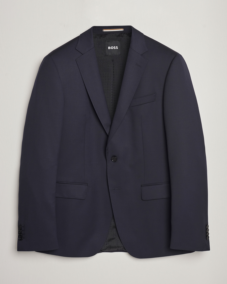 Herre | Blazere & jakker | BOSS BLACK | Huge Slim Fit Wool Blazer Dark Blue