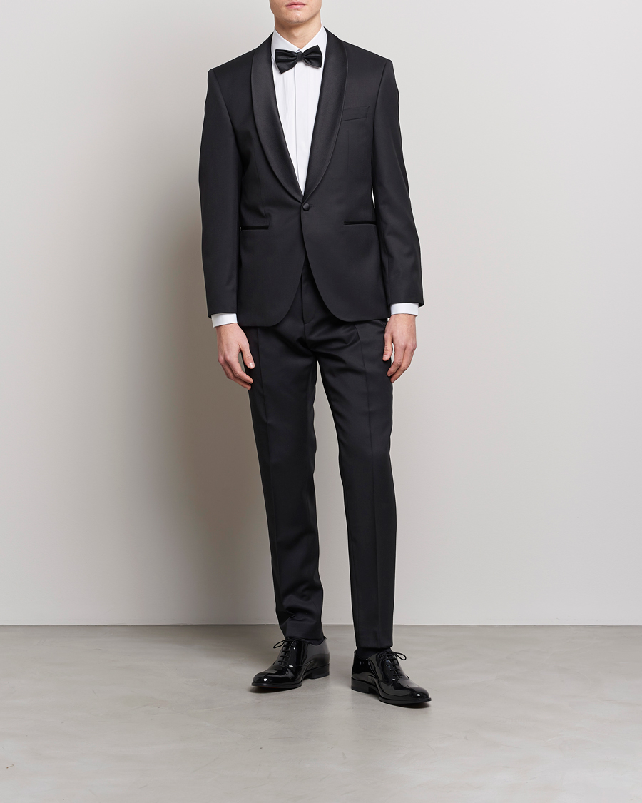 Herre | Bukser | BOSS | Genius Slim Fit Wool Trousers Black