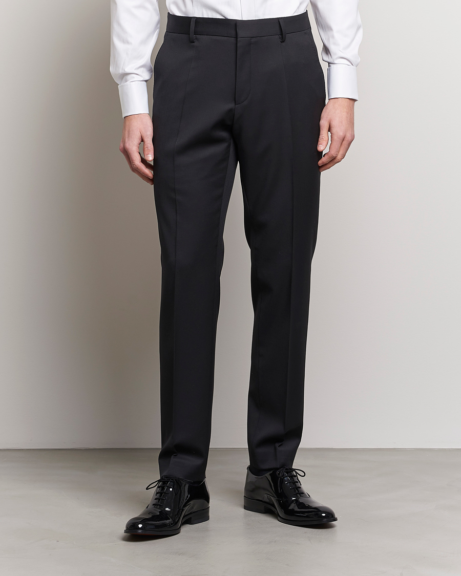 Herre | Jakkesæt | BOSS BLACK | Genius Slim Fit Wool Trousers Black