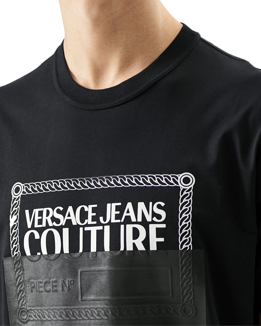 Herre | T-Shirts | Versace Jeans Couture | Piece Nr Tape T-Shirt Black