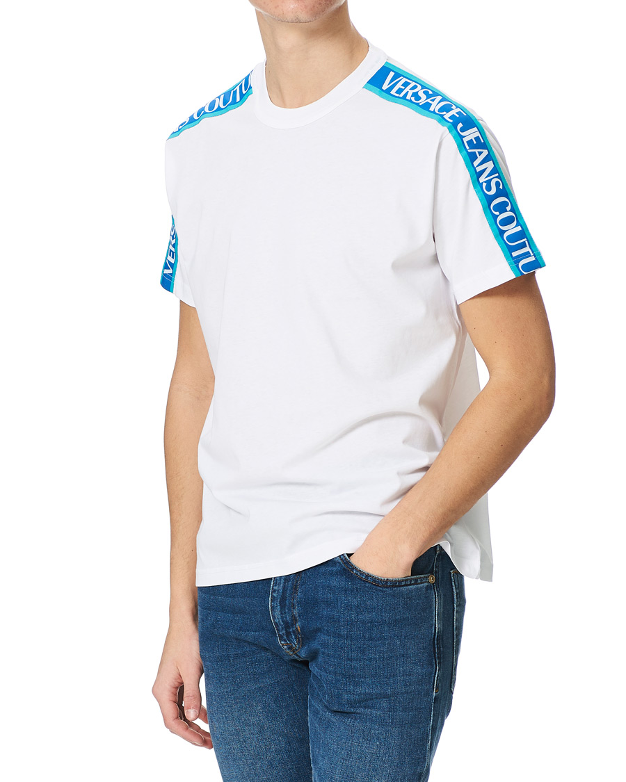 Herre | T-Shirts | Versace Jeans Couture | Tape Logo T-Shirt White