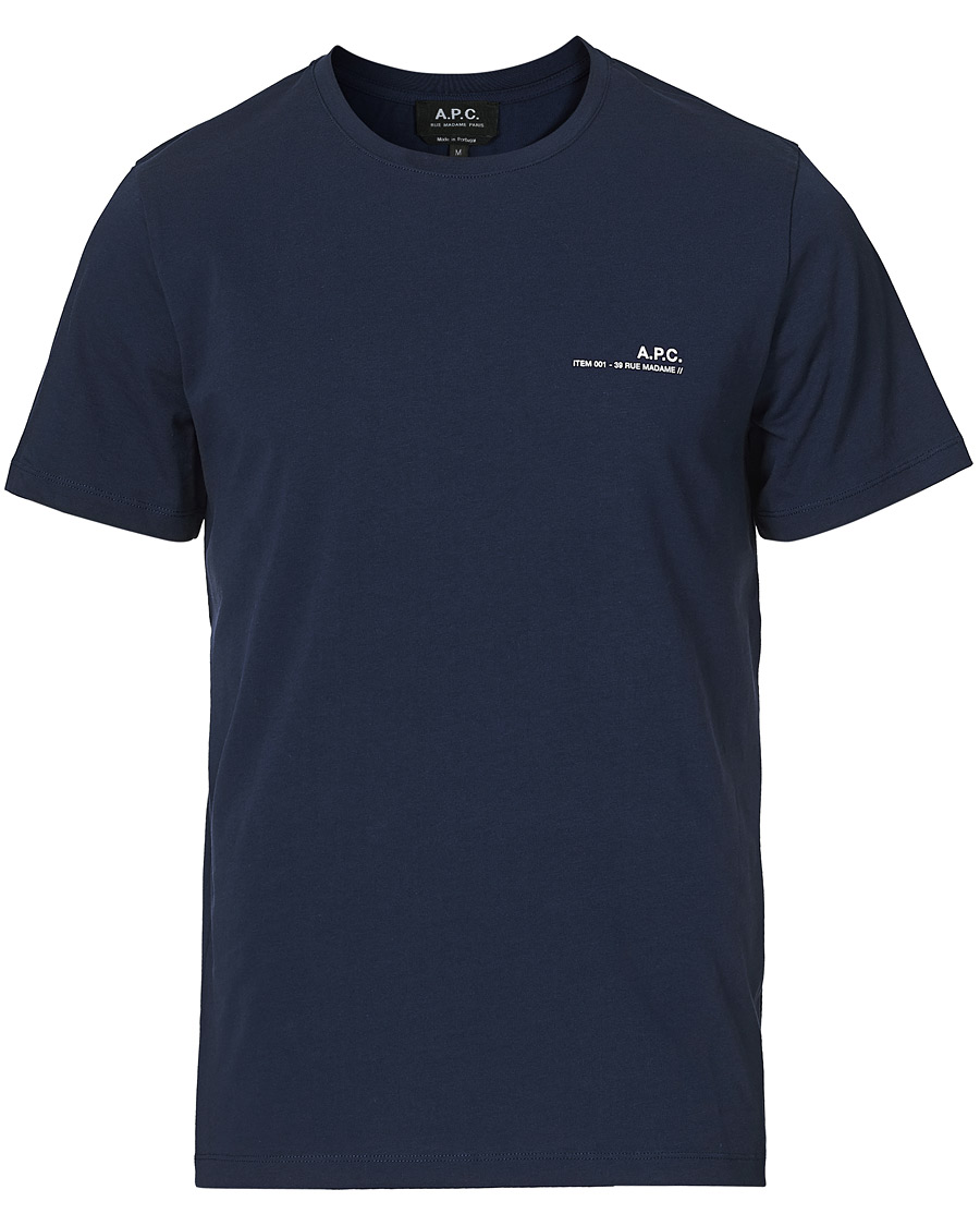 Herre | T-Shirts | A.P.C. | Item Short Sleeve Tee Navy