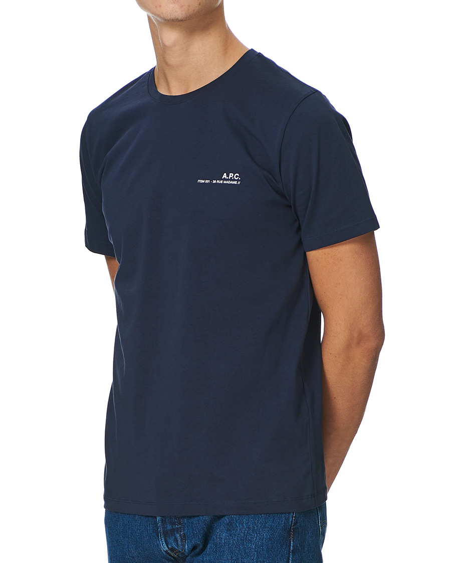 Herre | T-Shirts | A.P.C. | Item Short Sleeve Tee Navy