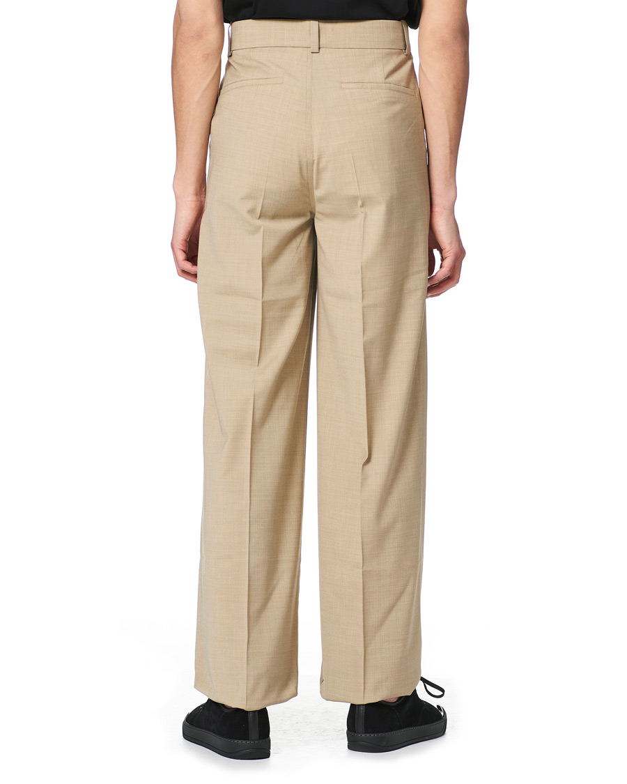Herre | Bukser | Nanushka | Pleated Wool Trousers Sand
