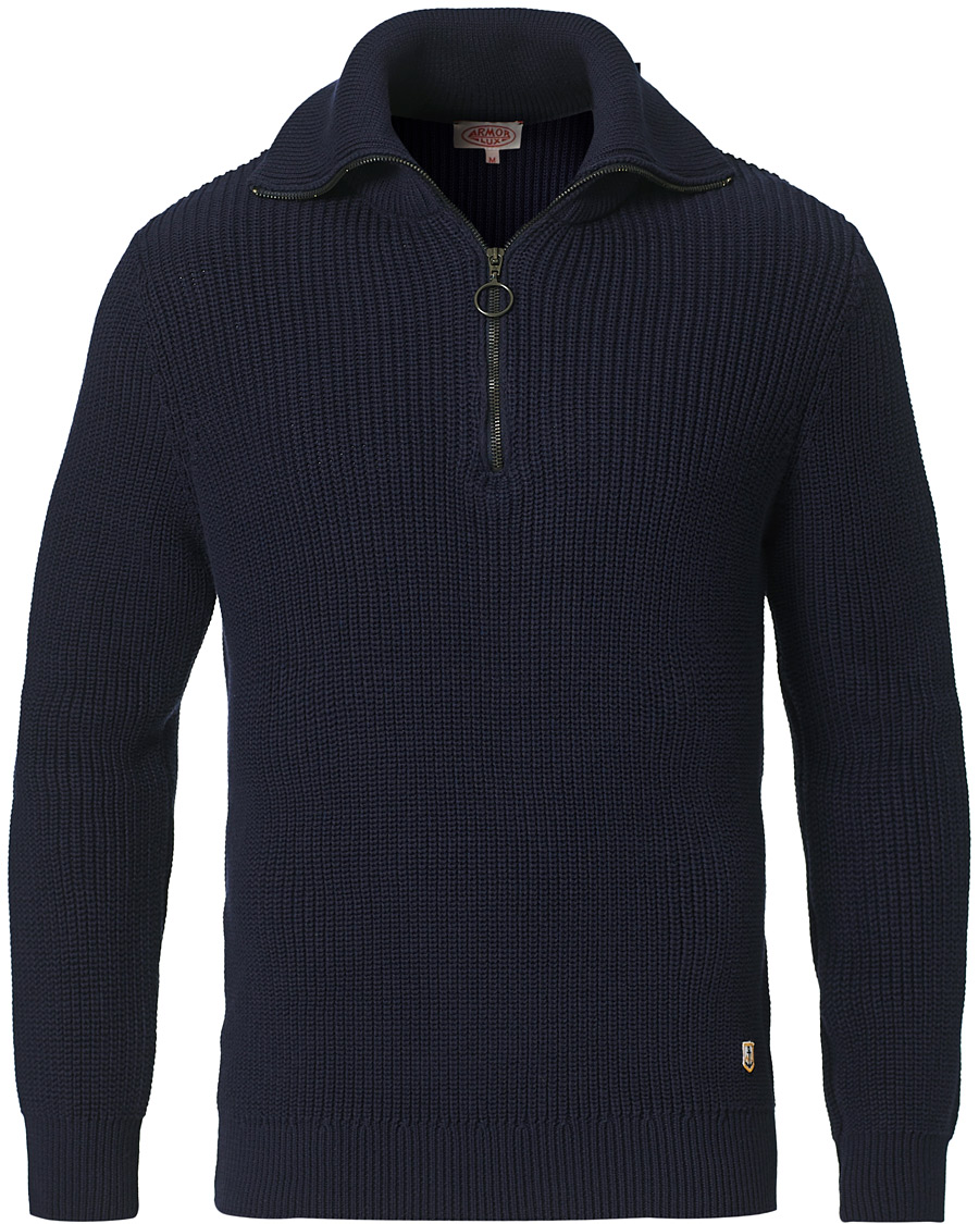 Herre | Trøjer | Armor-lux | Pull Camionneur Half Zip Sweater Navire