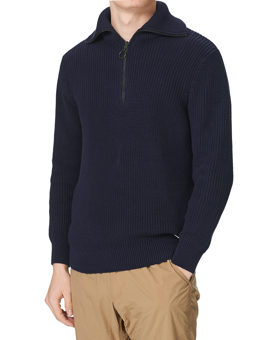 Herre | Trøjer | Armor-lux | Pull Camionneur Half Zip Sweater Navire