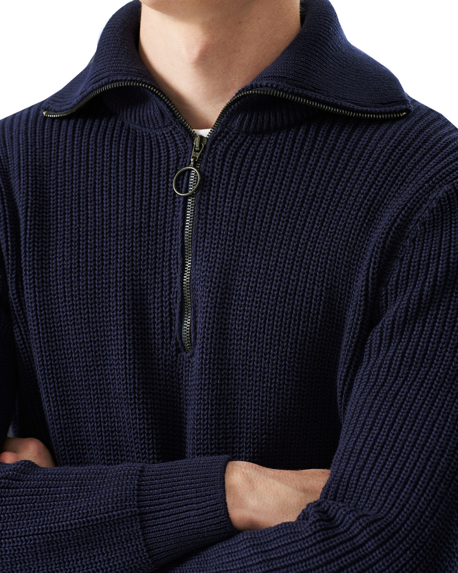 Herre | Trøjer | Armor-lux | Pull Camionneur Half Zip Sweater Navire