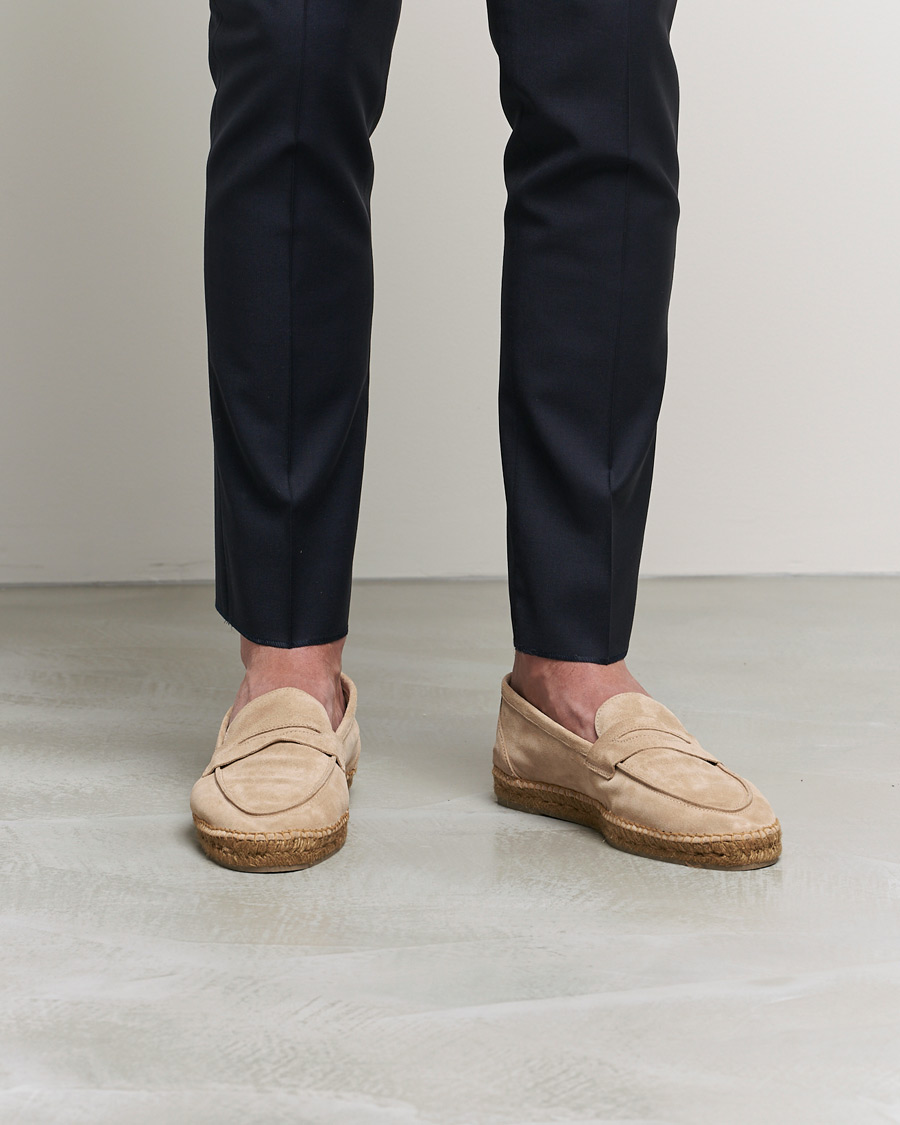 Herre | Castañer Nacho Casual Suede Loafers Sand | Castañer | Nacho Casual Suede Loafers Sand