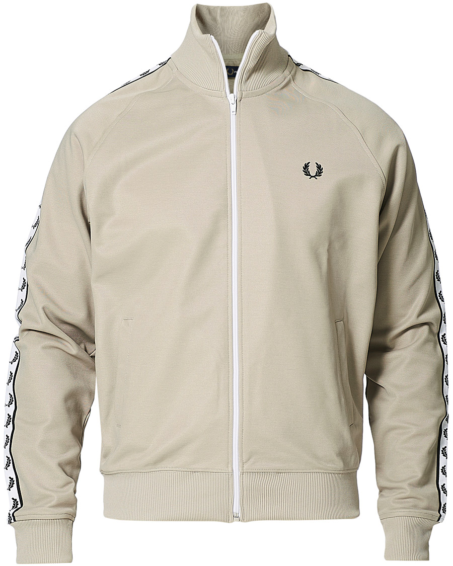 Herre | Trøjer | Fred Perry | Taped Track Jacket Light Oyster