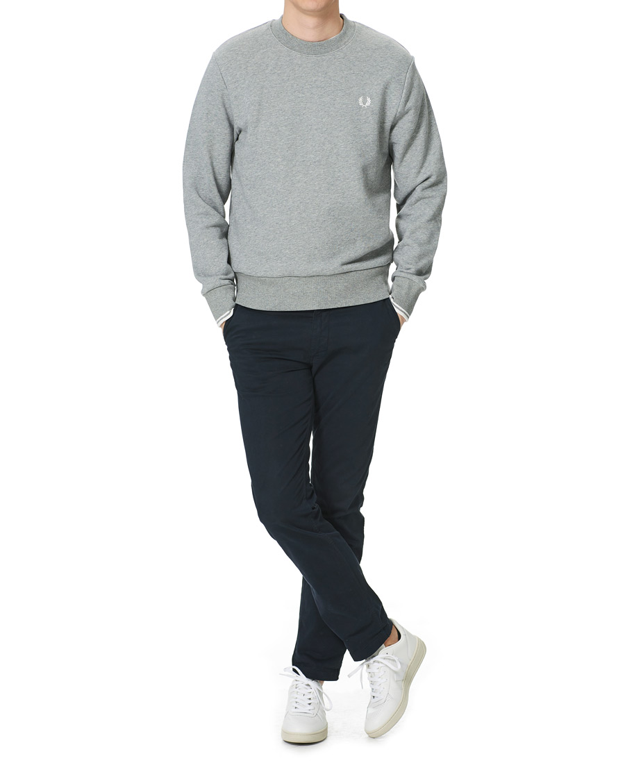 Herre | Trøjer | Fred Perry | Crew Neck Sweatshirt Grey Melange