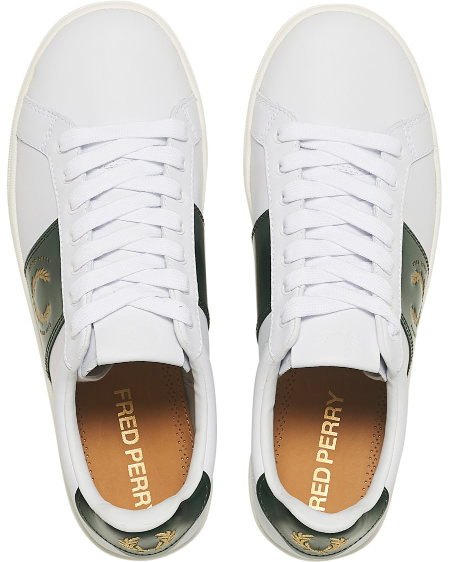 Herre | Fred Perry B721 Leather Branded Sneaker White | Fred Perry | B721 Leather Branded Sneaker White