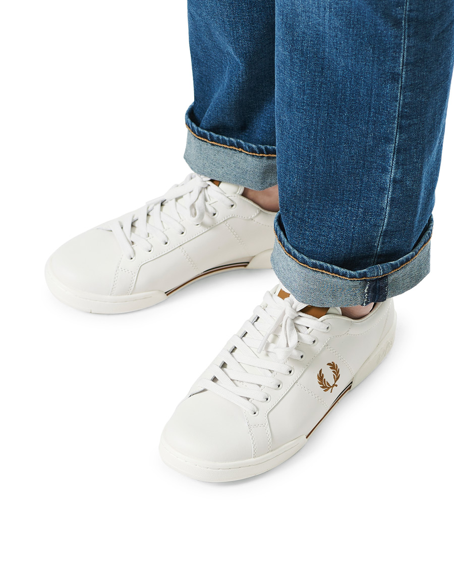 Herre | Fred Perry B722 Leather Sneaker Porcelain | Fred Perry | B722 Leather Sneaker Porcelain
