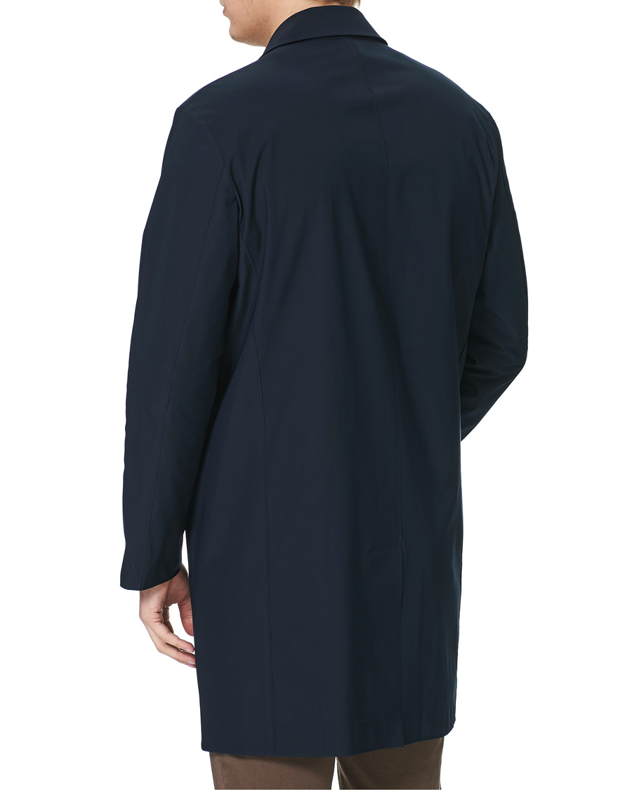 Herre | Jakker | Harris Wharf London | Light Technic Mac Coat Dark Blue
