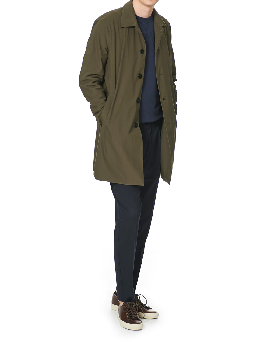 Herre | Jakker | Harris Wharf London | Light Technic Mac Coat Moss Green