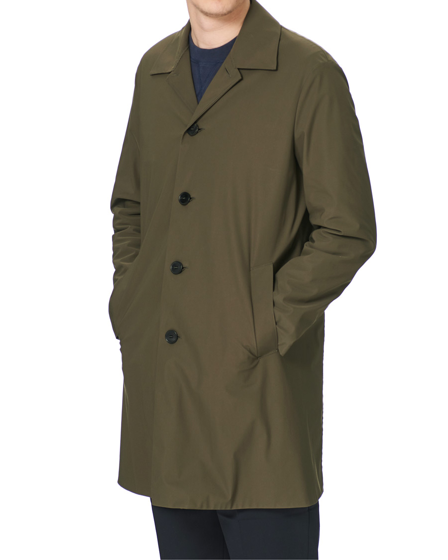 Herre | Jakker | Harris Wharf London | Light Technic Mac Coat Moss Green