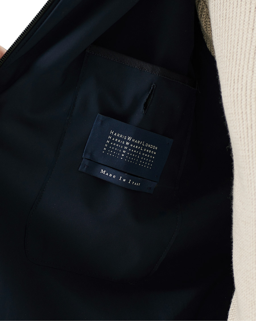Herre | Jakker | Harris Wharf London | Light Technic Hooded Jacket Dark Blue