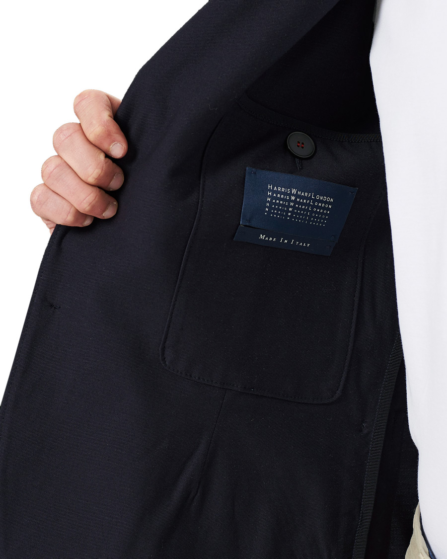 Herre | Blazere & jakker | Harris Wharf London | Cotton Twill Blazer Dark Blue