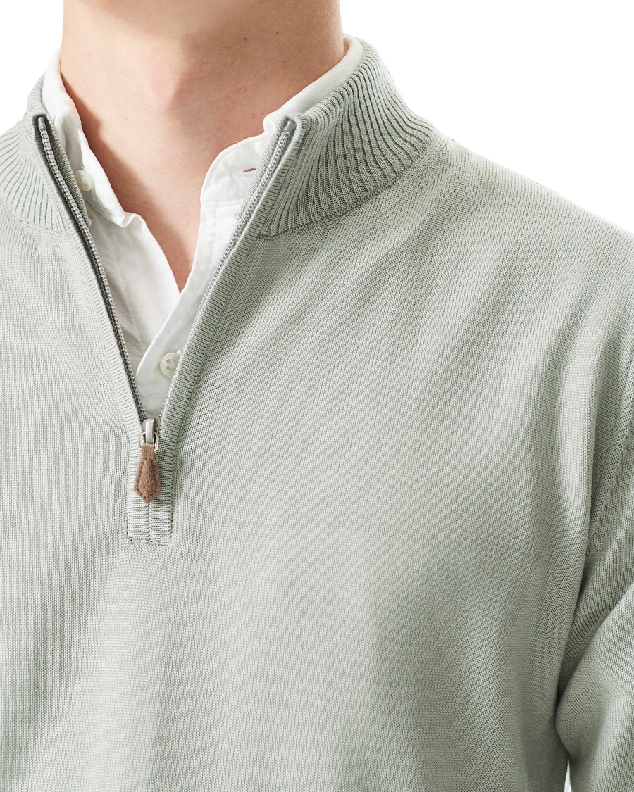 Herre | Trøjer | Stenströms | Merino Half Zip Pistachio