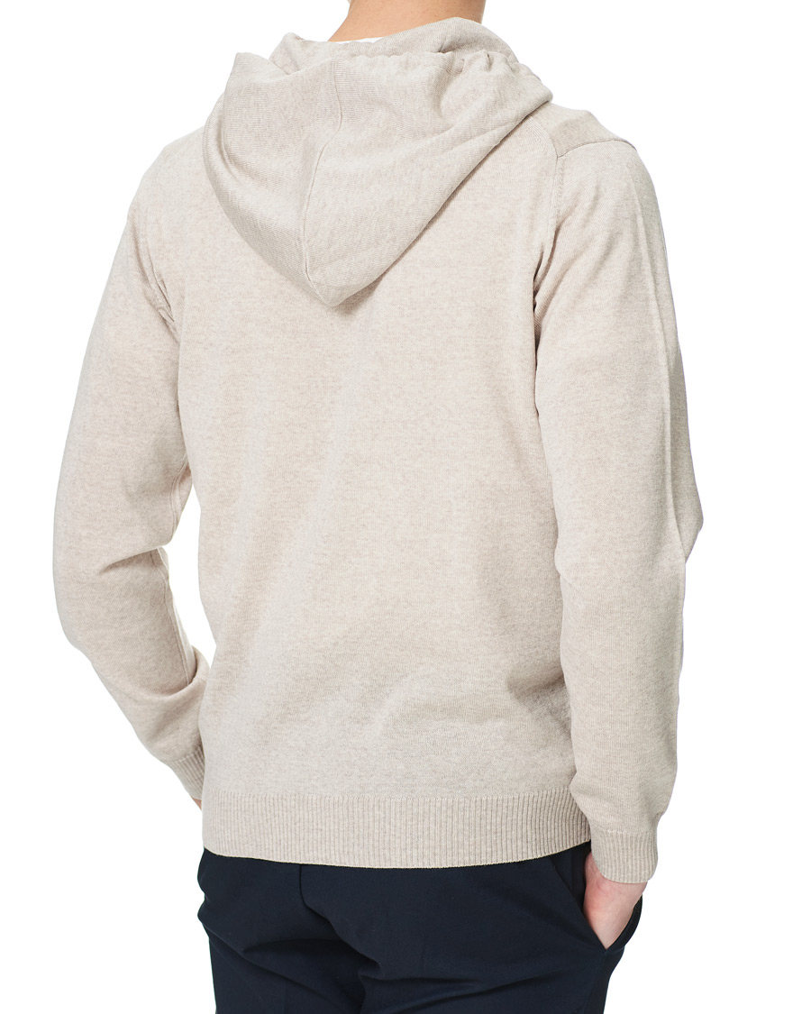 Herre | Trøjer | Stenströms | Merino Full Zip Hoodie Beige