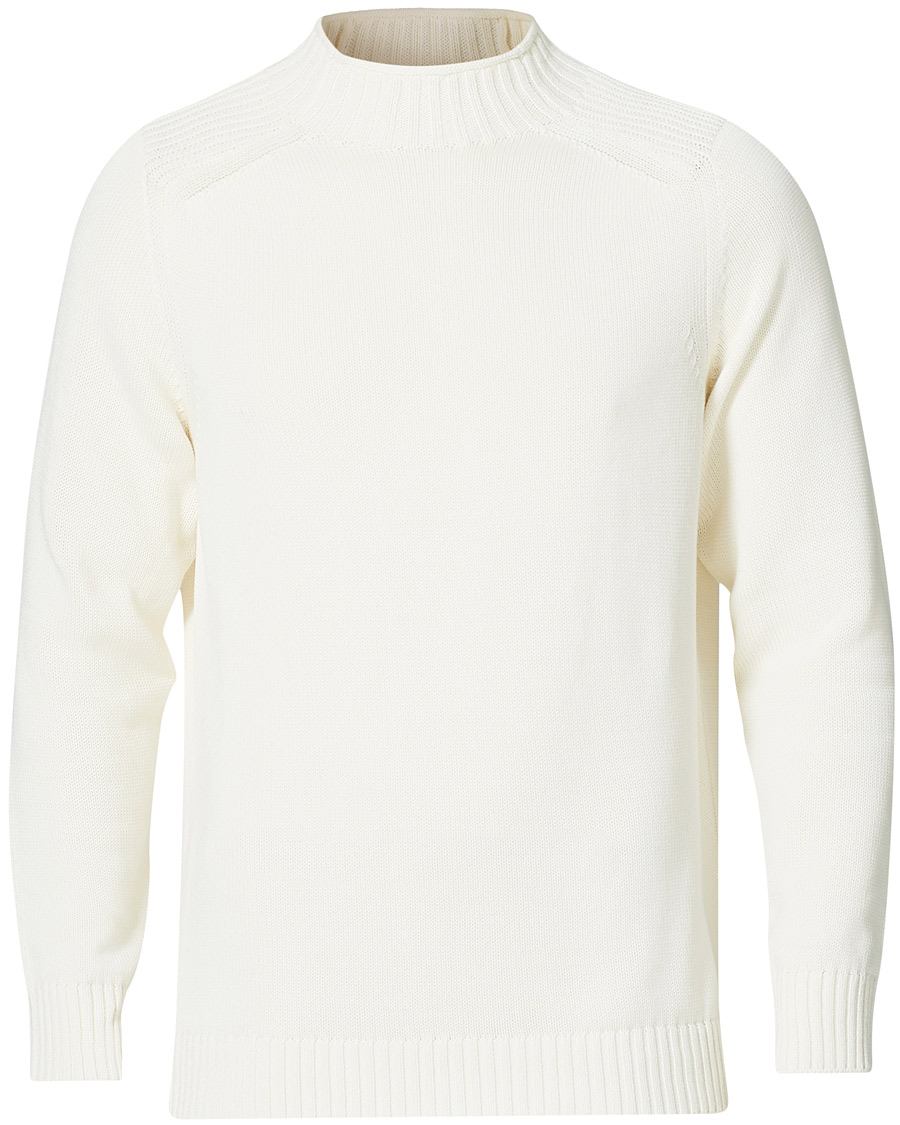 Herre | Trøjer | Stenströms | Cotton Mock Neck Sweater White