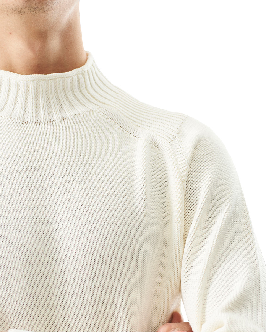 Herre | Trøjer | Stenströms | Cotton Mock Neck Sweater White