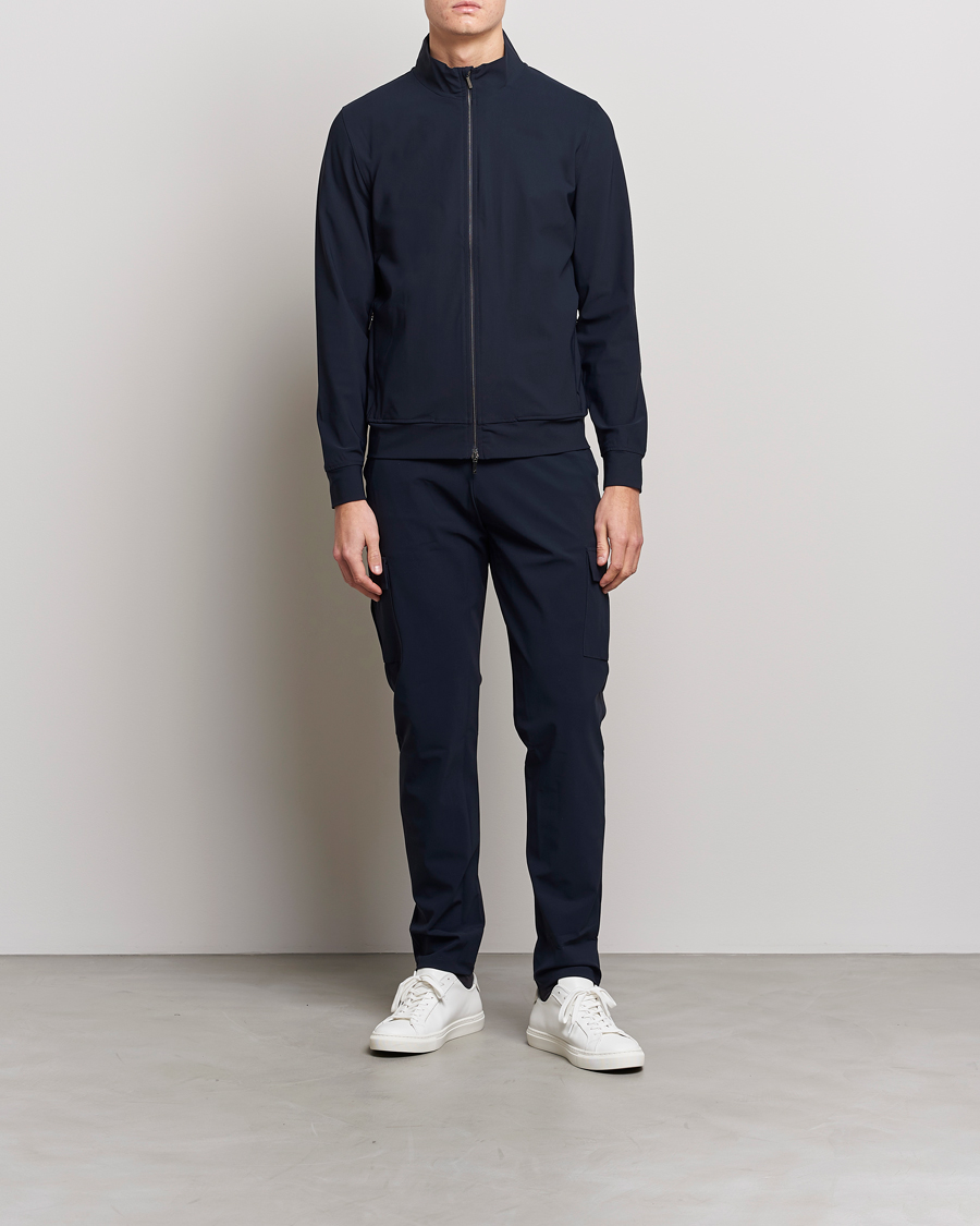 Herre | Bukser | Stenströms | Active Jersey Leisure Cargo Pants Navy