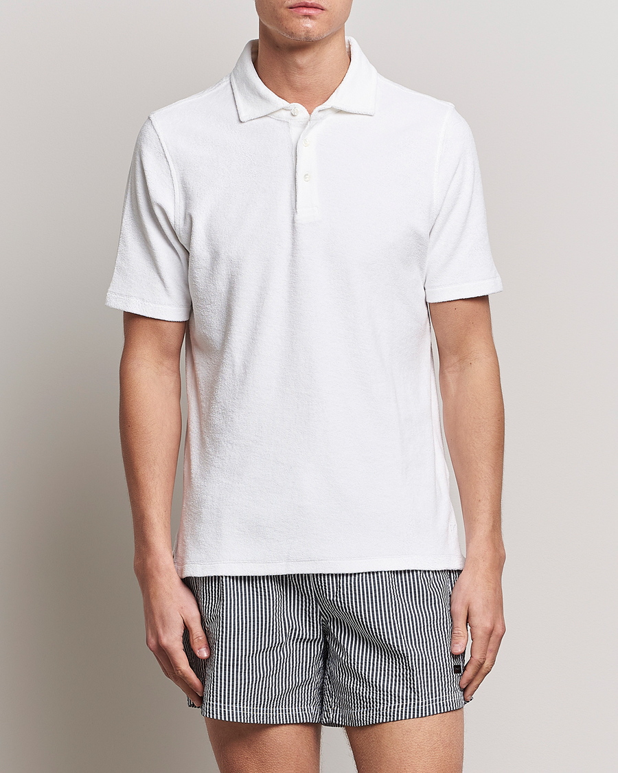 Herre | Polotrøjer | Stenströms | Terry Cotton Poloshirt White