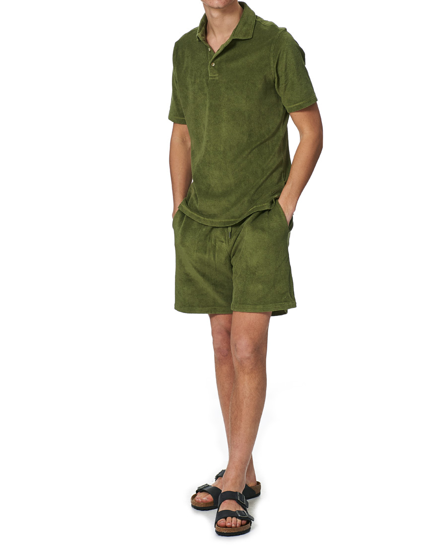 Herre | Shorts | Stenströms | Towelling Cotton Shorts Green