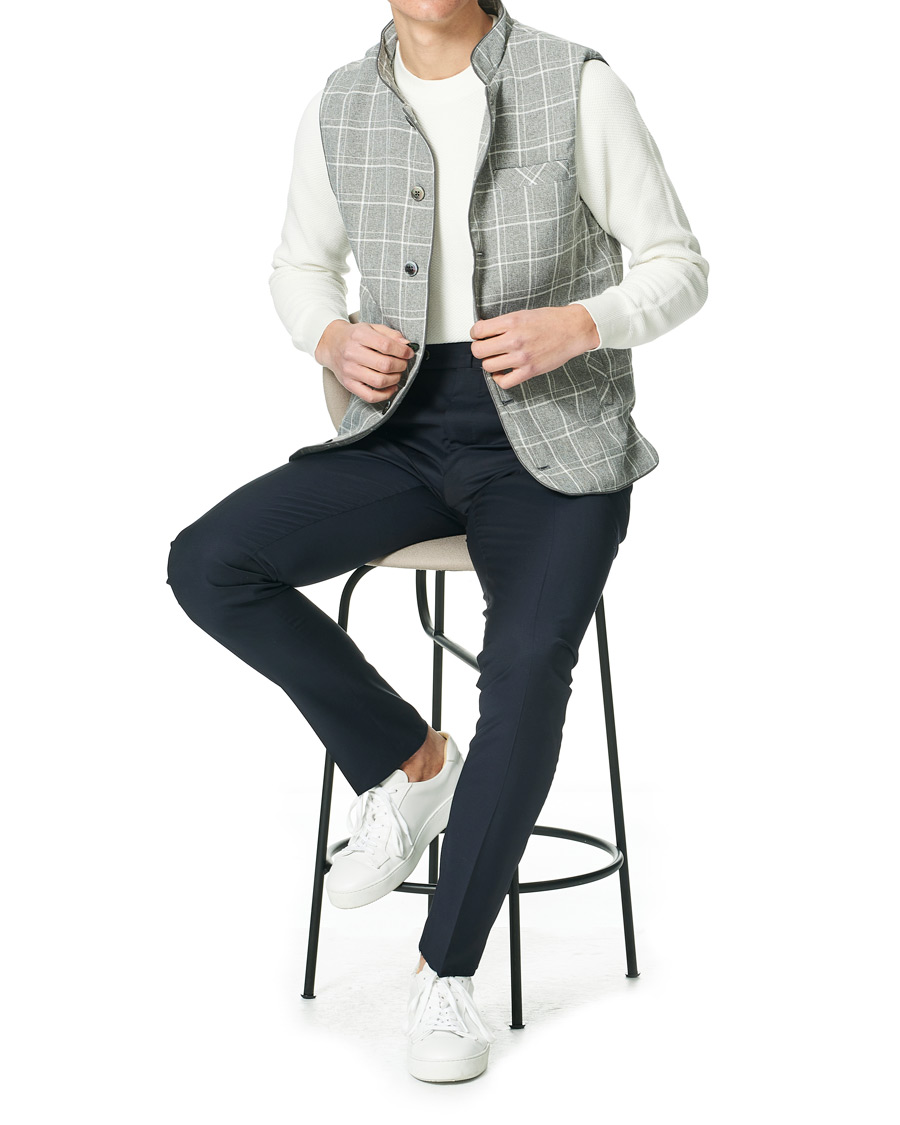 Herre | Jakker | Stenströms | Quilted Light Padded Vest Grey