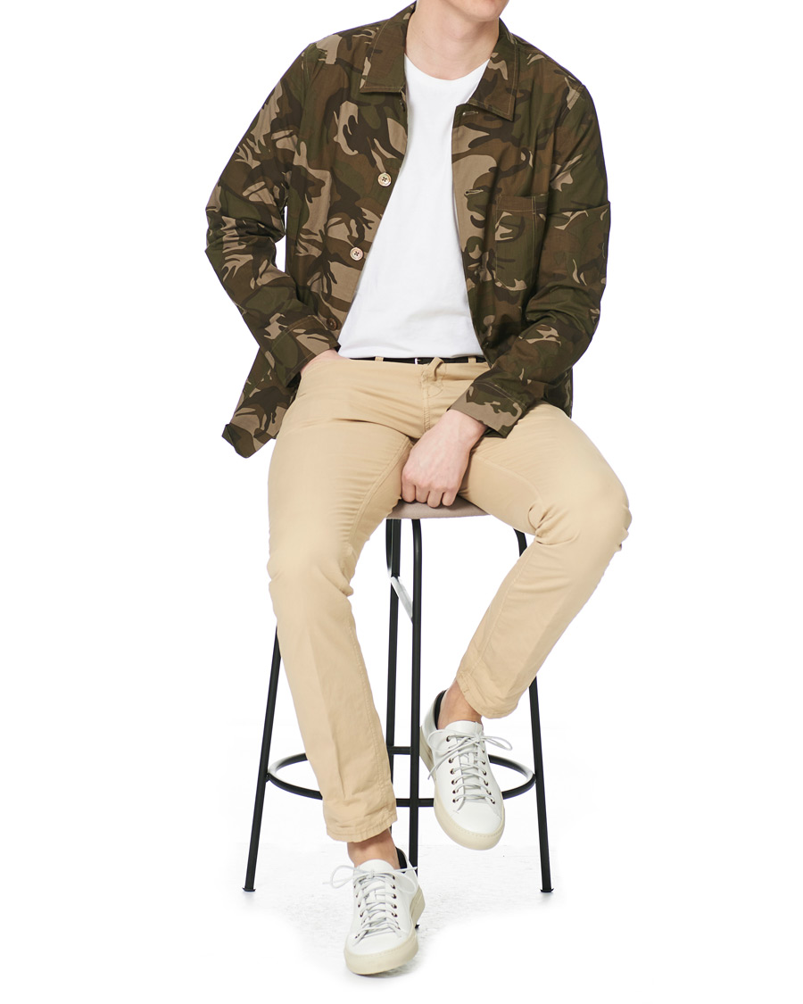 Herre | Skjorter | Stenströms | Cotton Overshirt Camo