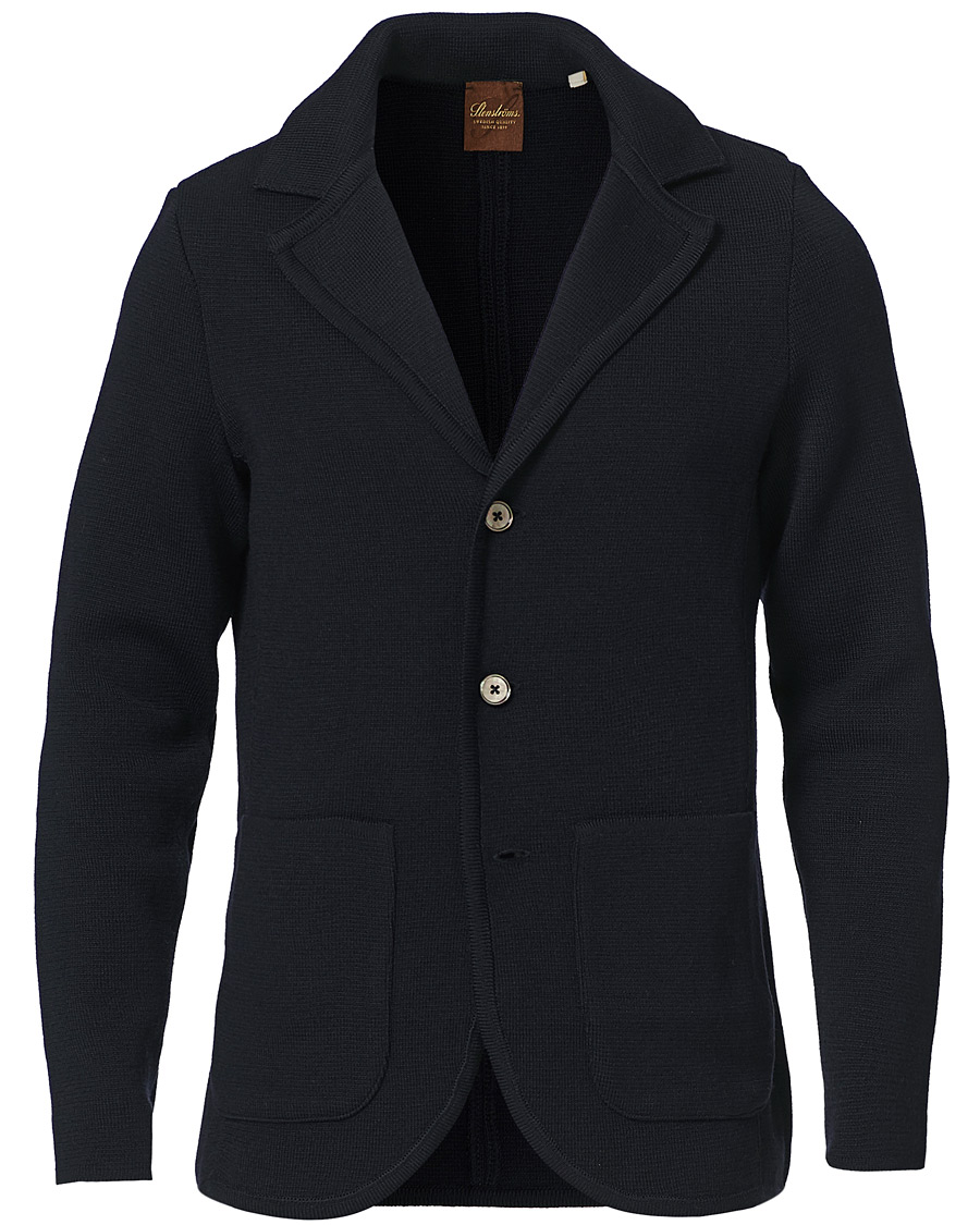 Herre | Blazere & jakker | Stenströms | Milano Knitted Merino Blazer Navy