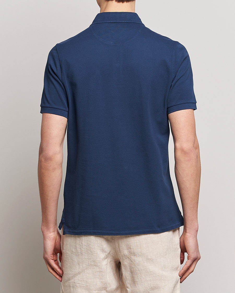Herre | Polotrøjer | Stenströms | Pigment Dyed Cotton Polo Shirt Navy
