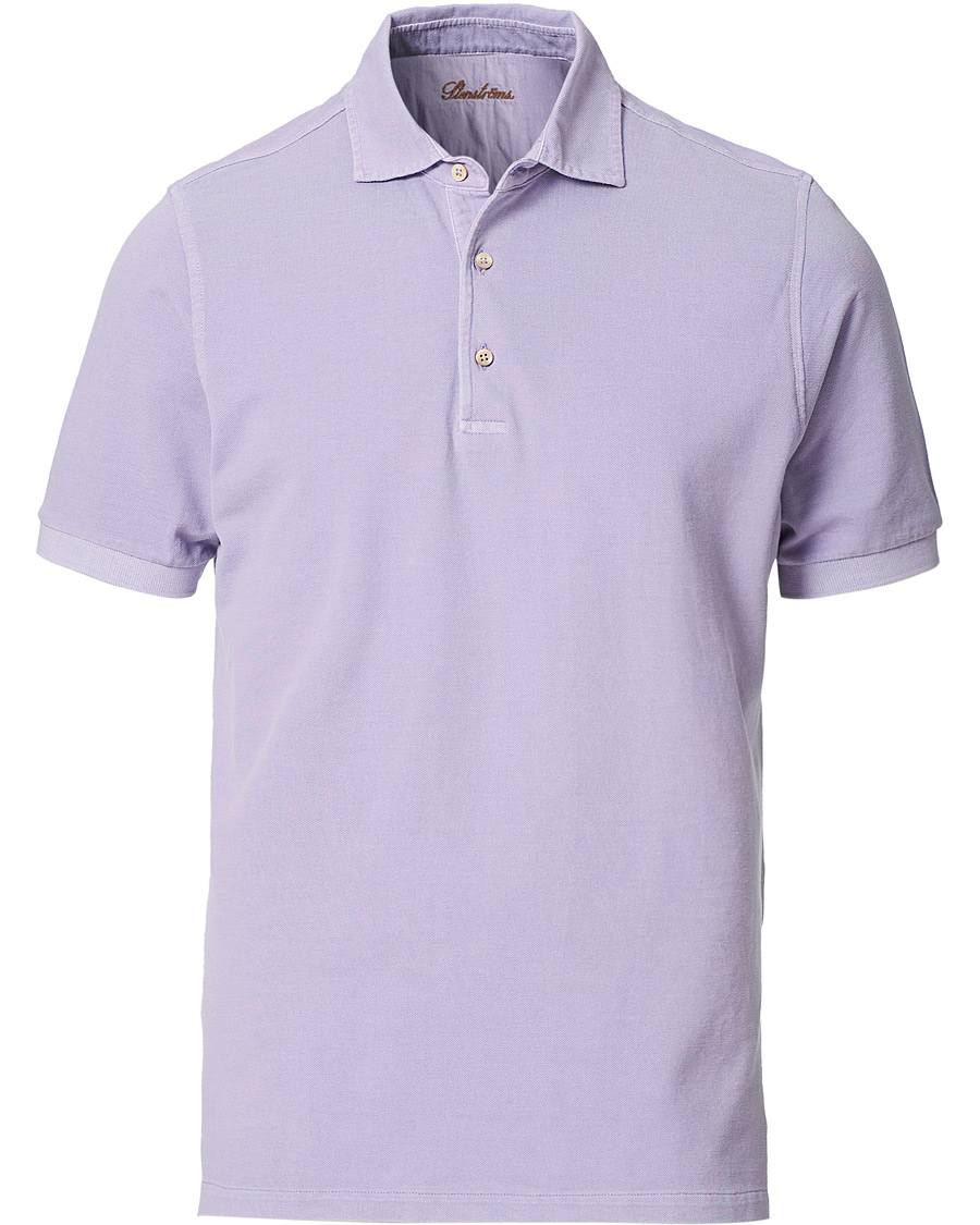 Herre | Polotrøjer | Stenströms | Pigment Dyed Cotton Polo Shirt Purple