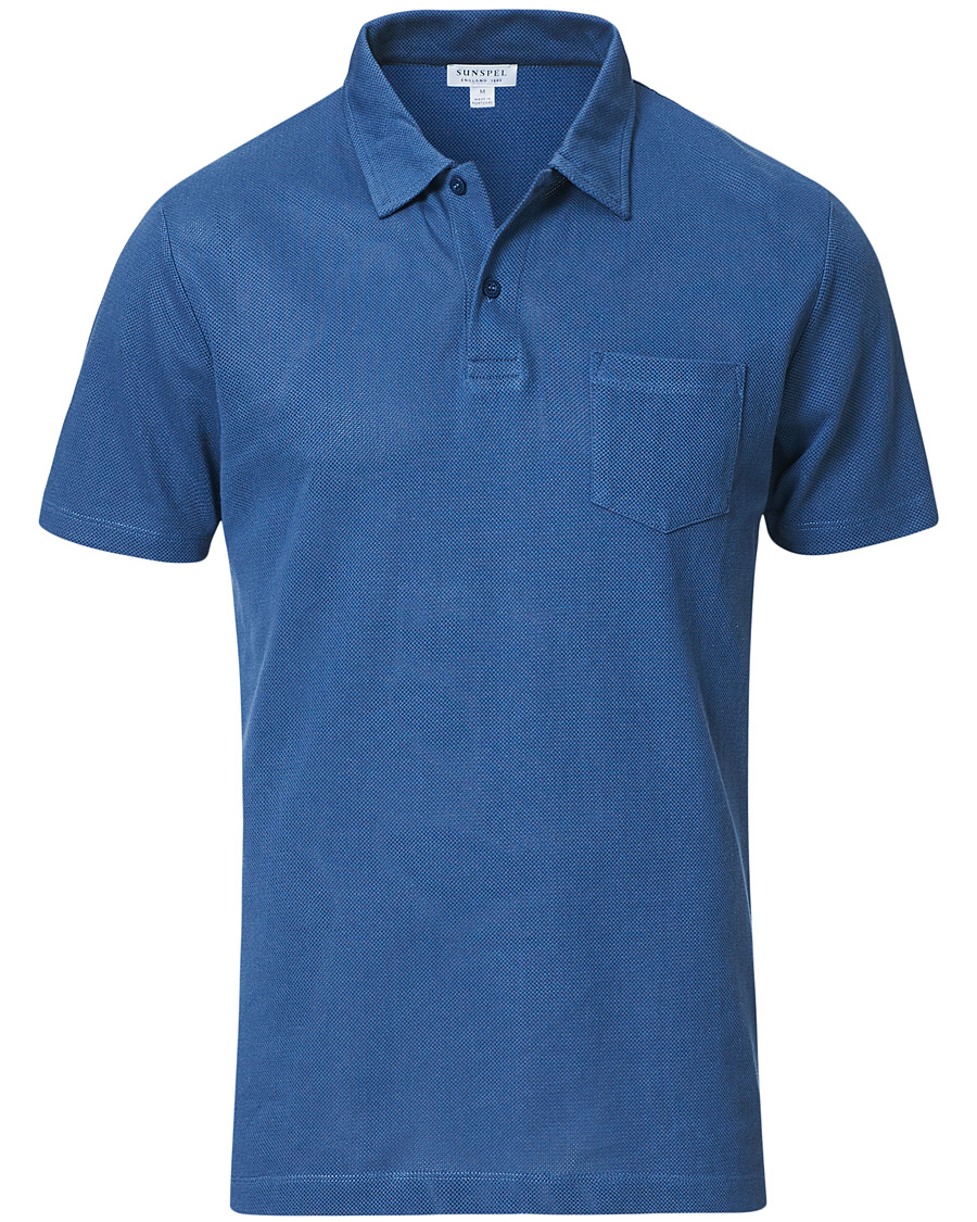 Herre |  | Sunspel | Riviera Polo Shirt Atlantic Blue