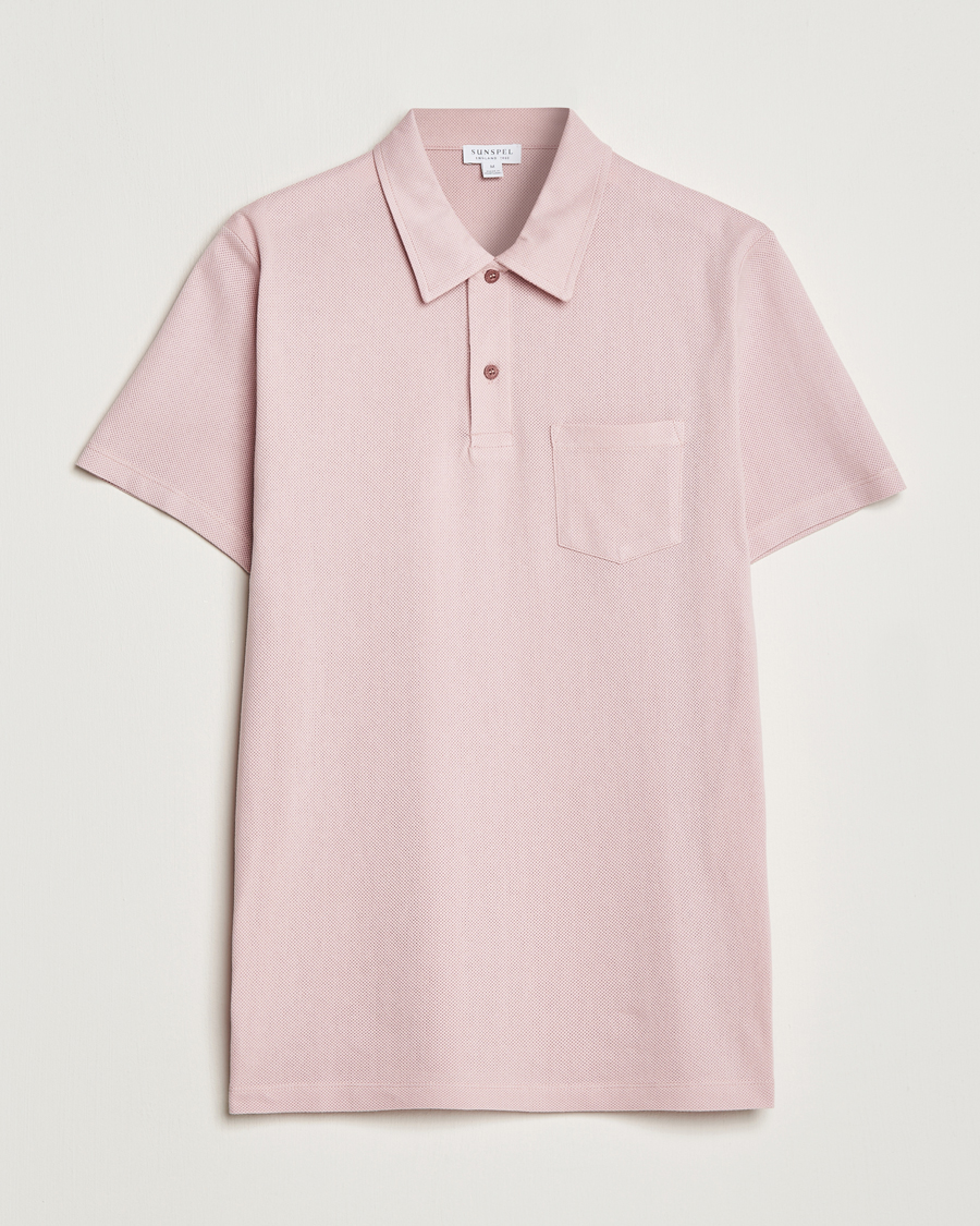 Herre | Polotrøjer | Sunspel | Riviera Polo Shirt Shell Pink