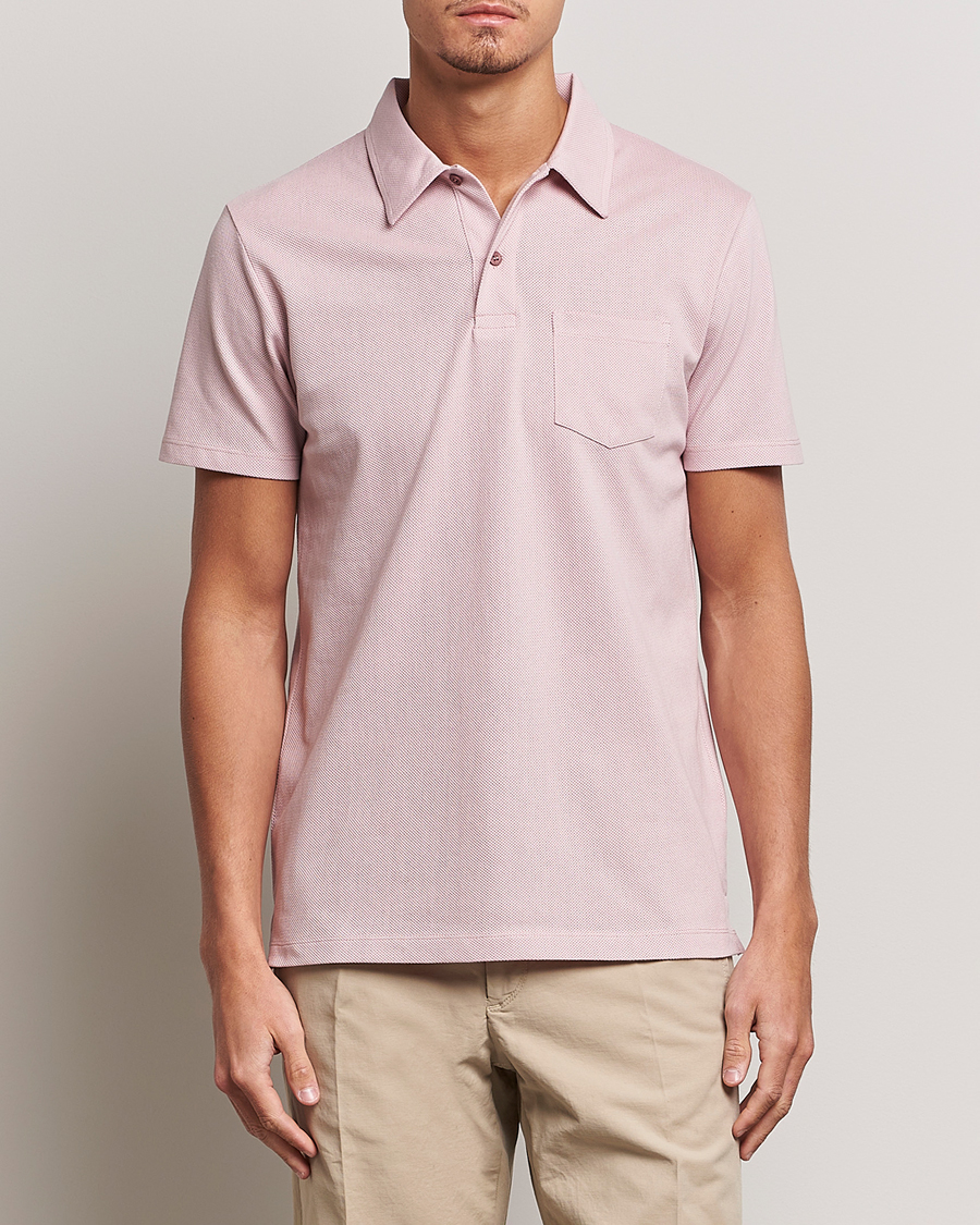 Herre | Polotrøjer | Sunspel | Riviera Polo Shirt Shell Pink