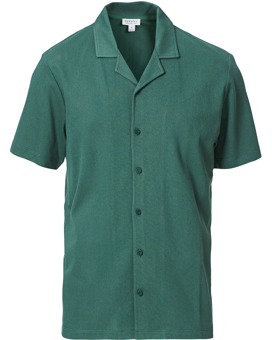 Herre | Polotrøjer | Sunspel | Riviera Resort Shirt Deep Green