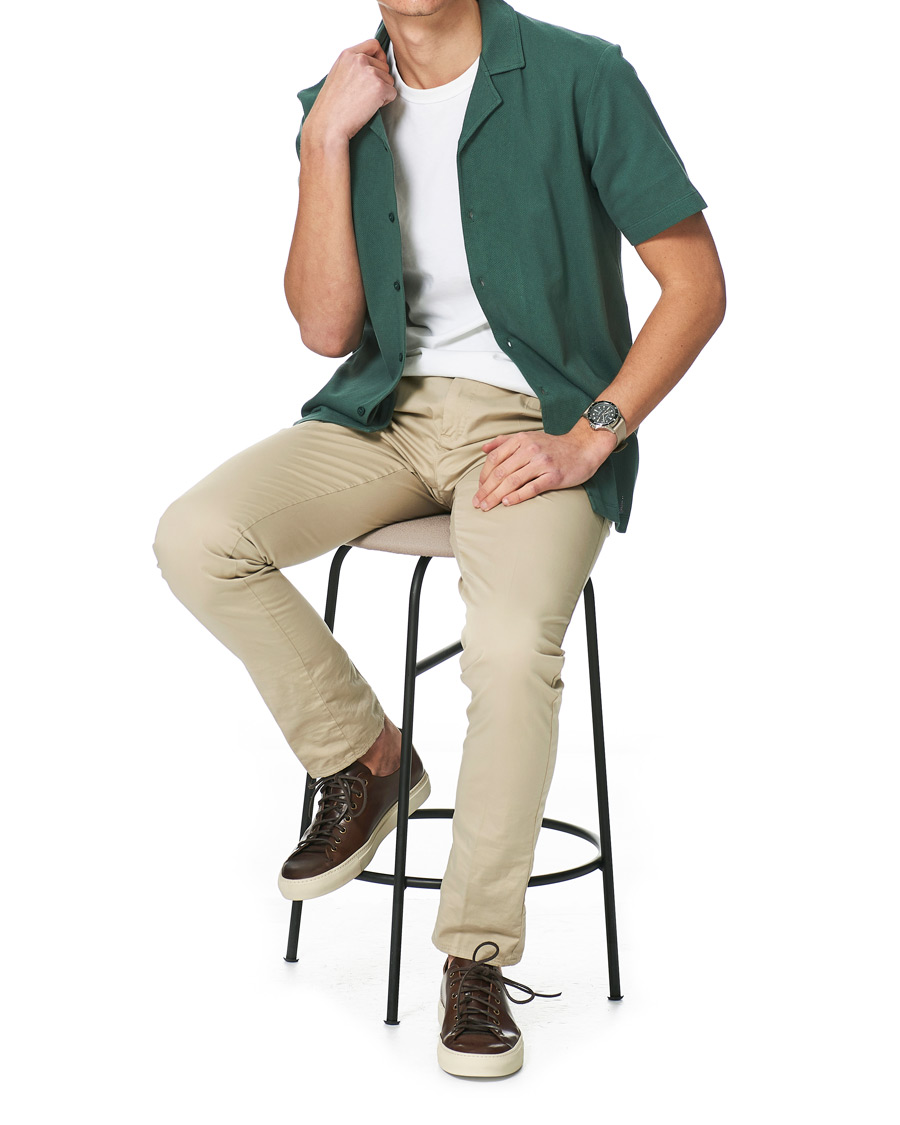 Herre | Polotrøjer | Sunspel | Riviera Resort Shirt Deep Green