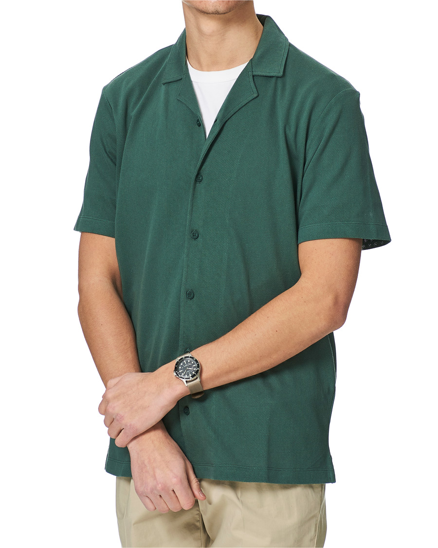 Herre | Polotrøjer | Sunspel | Riviera Resort Shirt Deep Green