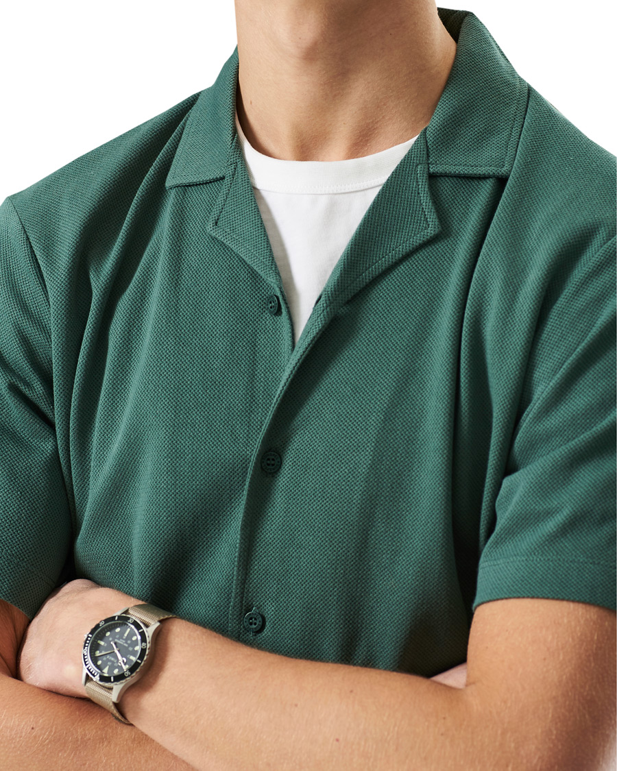 Herre | Polotrøjer | Sunspel | Riviera Resort Shirt Deep Green